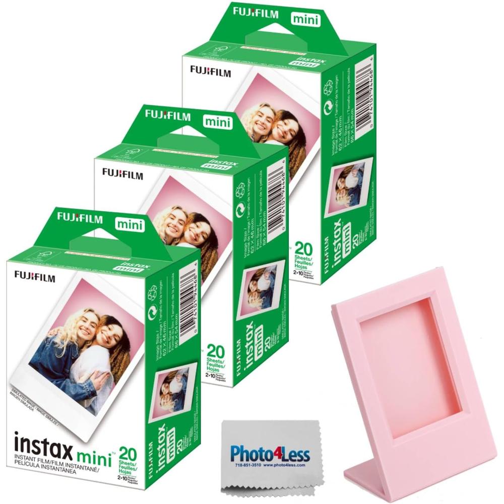 PELÍCULA INSTANTÁNEA FUJIFILM INSTAX MINI + MARCO PARA FOTO - PACK 60 HOJAS - 1