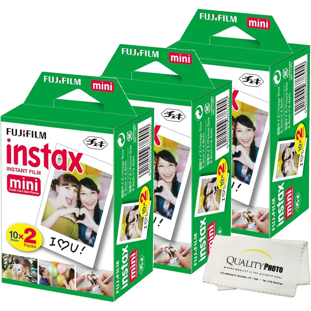 PELÍCULA INSTANTÁNEA FUJIFILM INSTAX MINI - PACK 60 HOJAS | BLANCO - 1