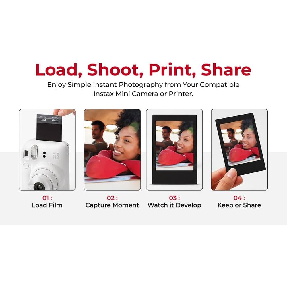 PELÍCULA INSTANTÁNEA FUJIFILM INSTAX MINI BLACK FRAME + BATERÍAS AA - SET 2 PZS - 3