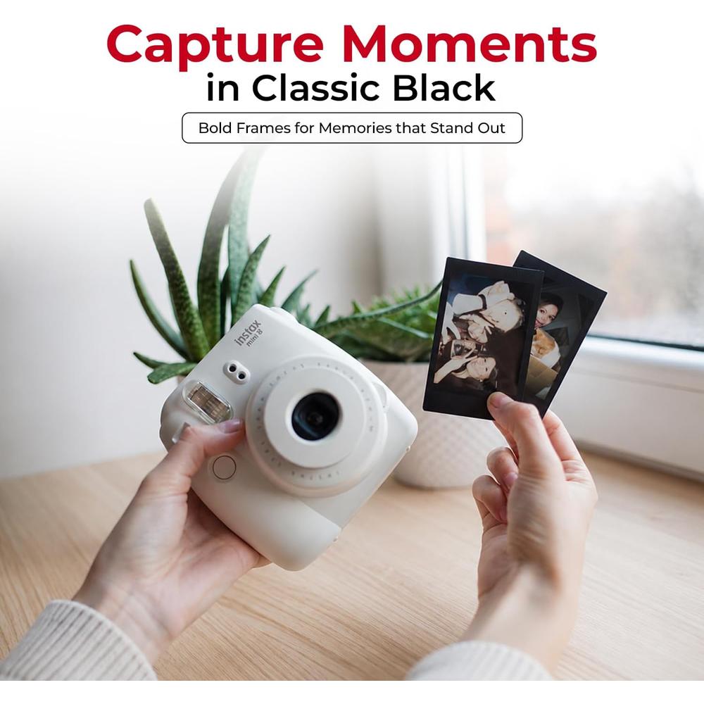 PELÍCULA INSTANTÁNEA FUJIFILM INSTAX MINI BLACK FRAME + BATERÍAS AA - SET 2 PZS - 5