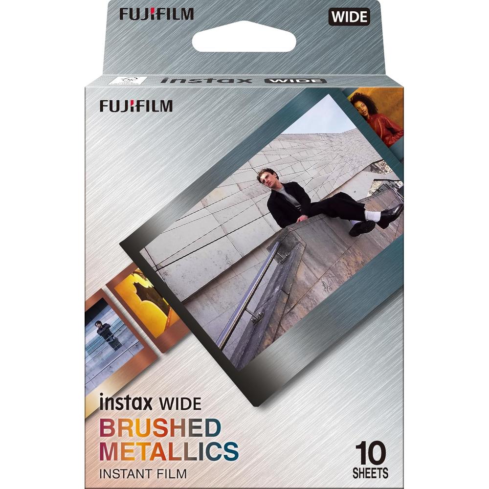 PELÍCULA INSTANTÁNEA FUJIFILM INSTAX WIDE BRUSHED METALLICS - PACK 10 HOJAS - 1