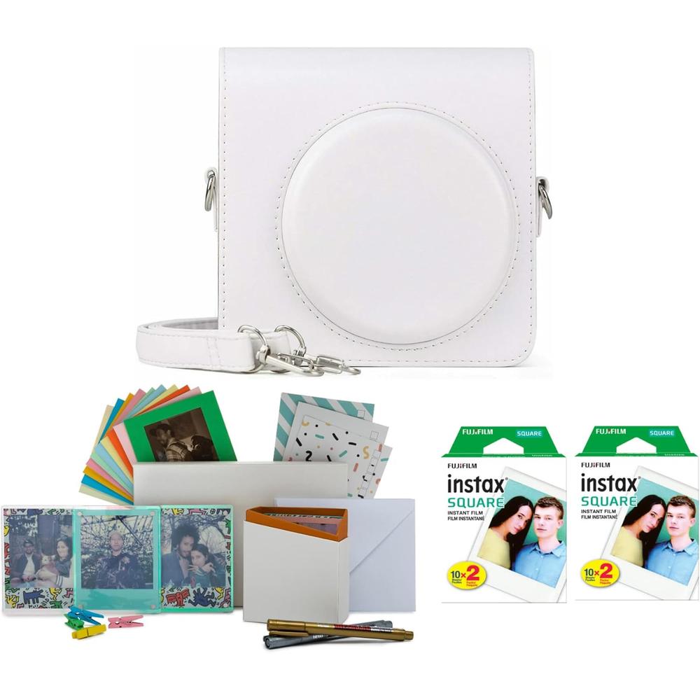 PELÍCULA INSTANTÁNEA FUJIFILM INSTAX SQUARE + ESTUCHE - PACK 40 HOJAS | BLANCO - 1