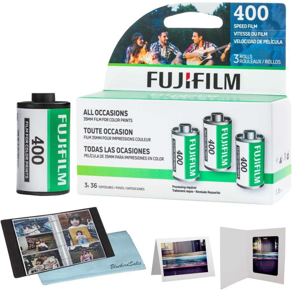 PELÍCULA FOTOGRÁFICA FUJIFILM 400 35MM + ÁLBUM DE FOTOS + MARCOS - PACK 3 PZS - 1