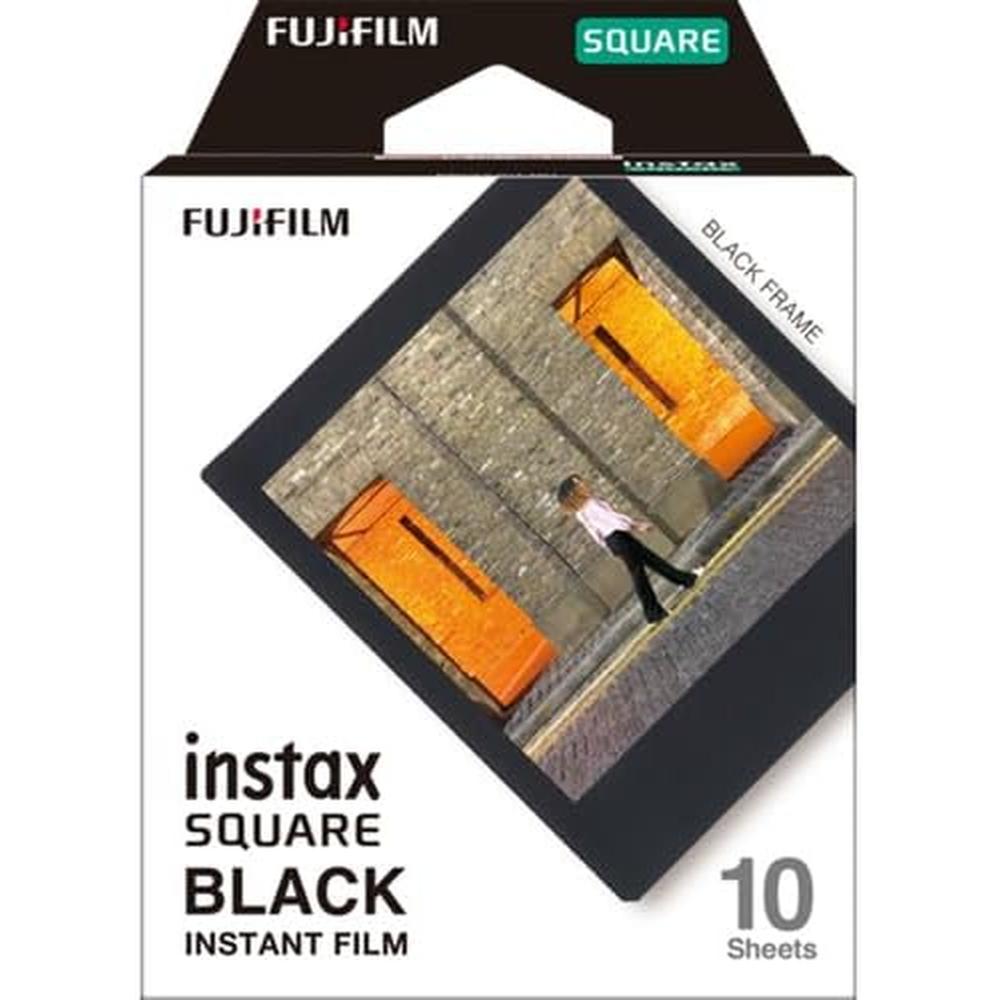 PELÍCULA INSTANTÁNEA FUJIFILM INSTAX SQUARE NEGRA + PAÑO DE LIMPIEZA - PACK 10 HOJAS - 2