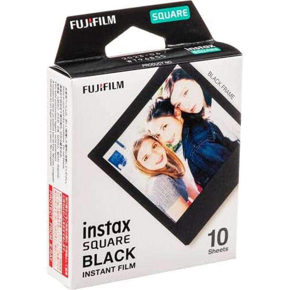 PELÍCULA INSTANTÁNEA FUJIFILM INSTAX SQUARE NEGRA + PAÑO DE LIMPIEZA - PACK 10 HOJAS - 3