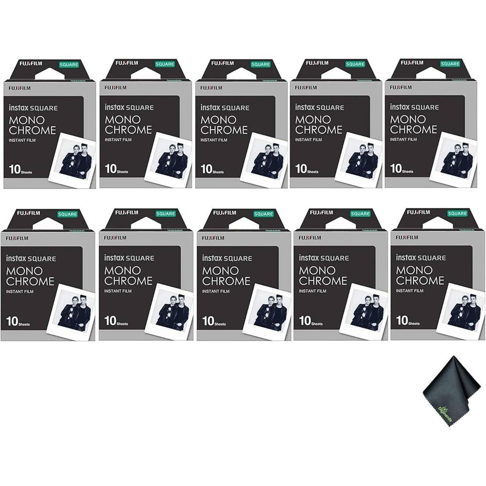 PELÍCULA INSTANTÁNEA FUJIFILM INSTAX SQUARE MONOCROMÁTICA - PACK 100 HOJAS - 1