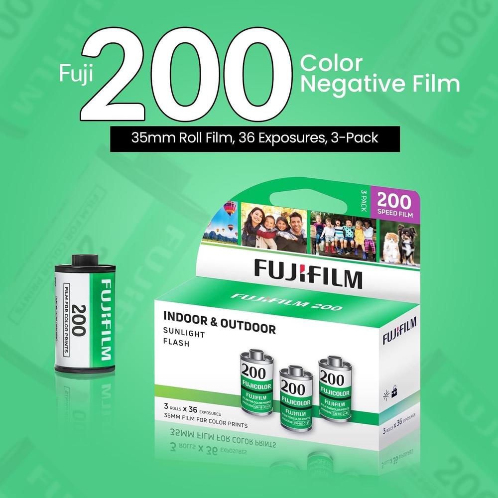 PELÍCULA FOTOGRÁFICA FUJIFILM FUJICOLOR 200 ISO 35MM - PACK 3 ROLLOS - 2
