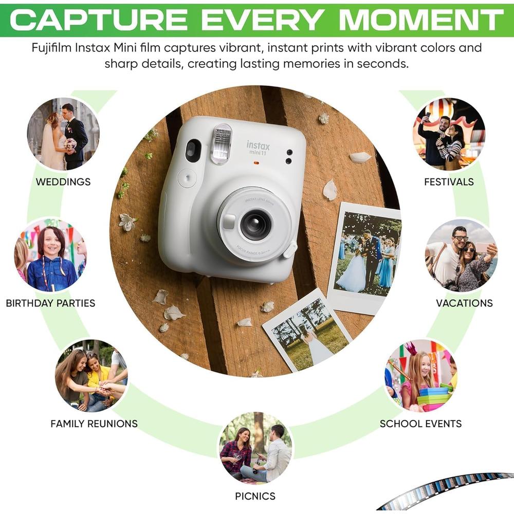 PELÍCULA INSTANTÁNEA FUJIFILM INSTAX MINI - PACK 100 HOJAS | BLANCO - 5