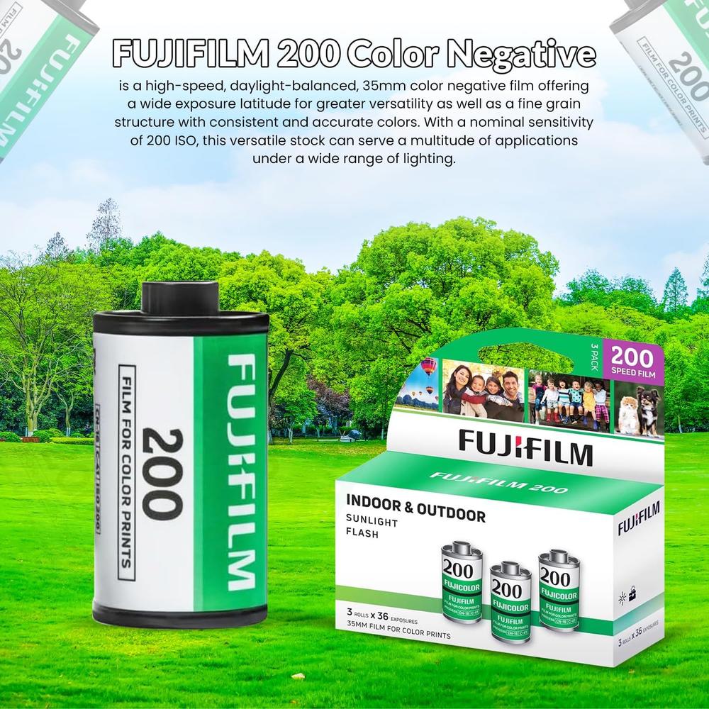 PELÍCULA FOTOGRÁFICA FUJIFILM 200 35MM - PACK 3 PZS - 3