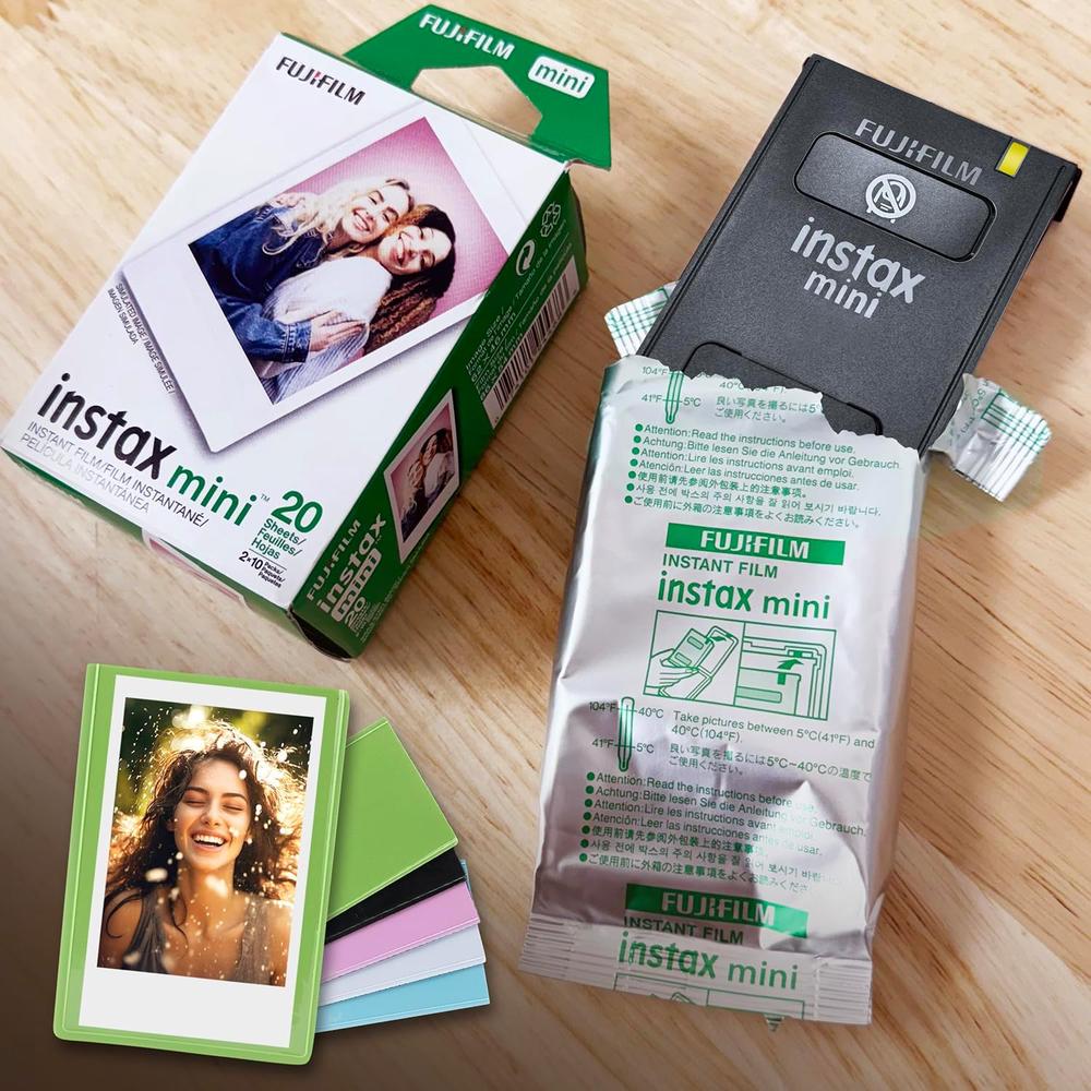PELÍCULA INSTANTÁNEA FUJIFILM INSTAX MINI + MARCOS MAGNÉTICOS - PACK 20 HOJAS - 2