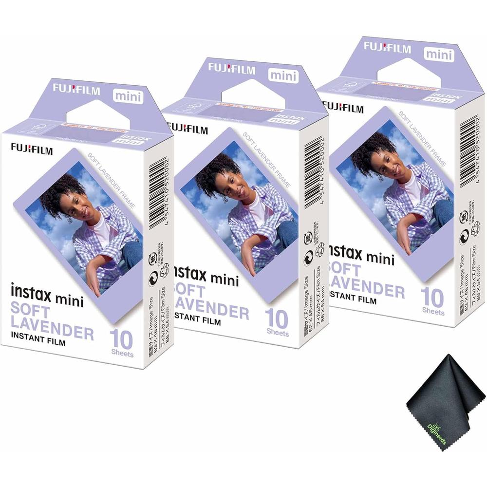 PELÍCULA INSTANTÁNEA FUJIFILM INSTAX MINI SOFT LAVENDER - PACK 30 HOJAS - 1
