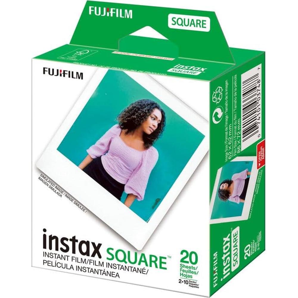 PELÍCULA INSTANTÁNEA FUJIFILM INSTAX SQUARE + PAÑO DE MICROFIBRA TSC - PACK 20 HOJAS - 4