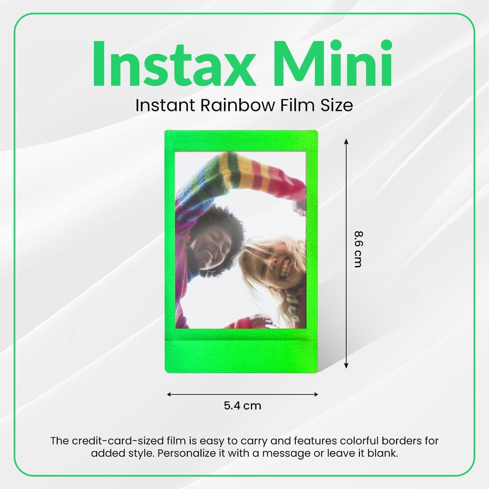PELÍCULA INSTANTÁNEA FUJIFILM INSTAX MINI RAINBOW + PAÑO MICROFIBRA - PACK 20 HOJAS - 5