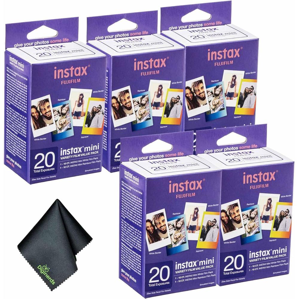 PELÍCULA INSTANTÁNEA FUJIFILM INSTAX MINI VARIETY - PACK 100 HOJAS - 1