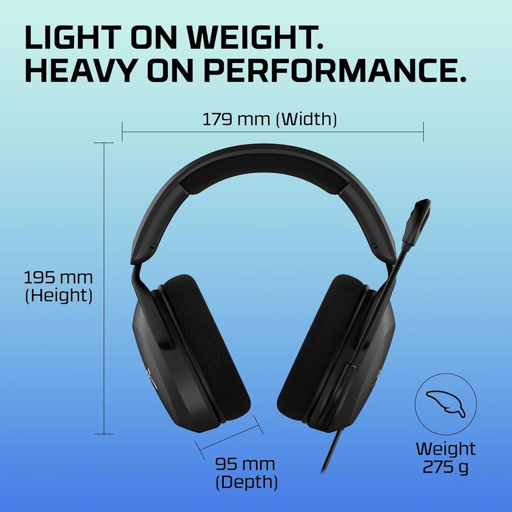 AUDÍFONOS ALÁMBRICOS HYPERX CLOUD STINGER 2 CORE | NEGRO - 3