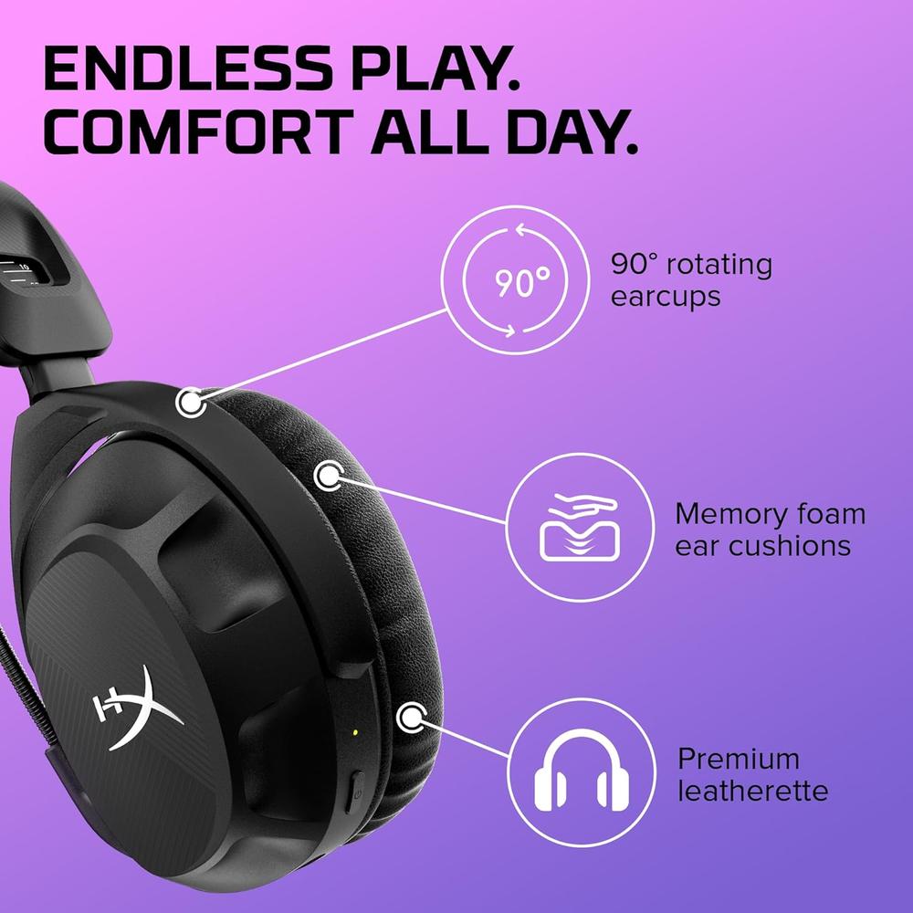 AUDÍFONOS INALÁMBRICOS HYPERX CLOUD STINGER 2 | NEGRO - 5