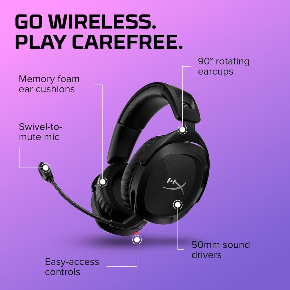 AUDÍFONOS INALÁMBRICOS HYPERX CLOUD STINGER 2 | NEGRO - 6