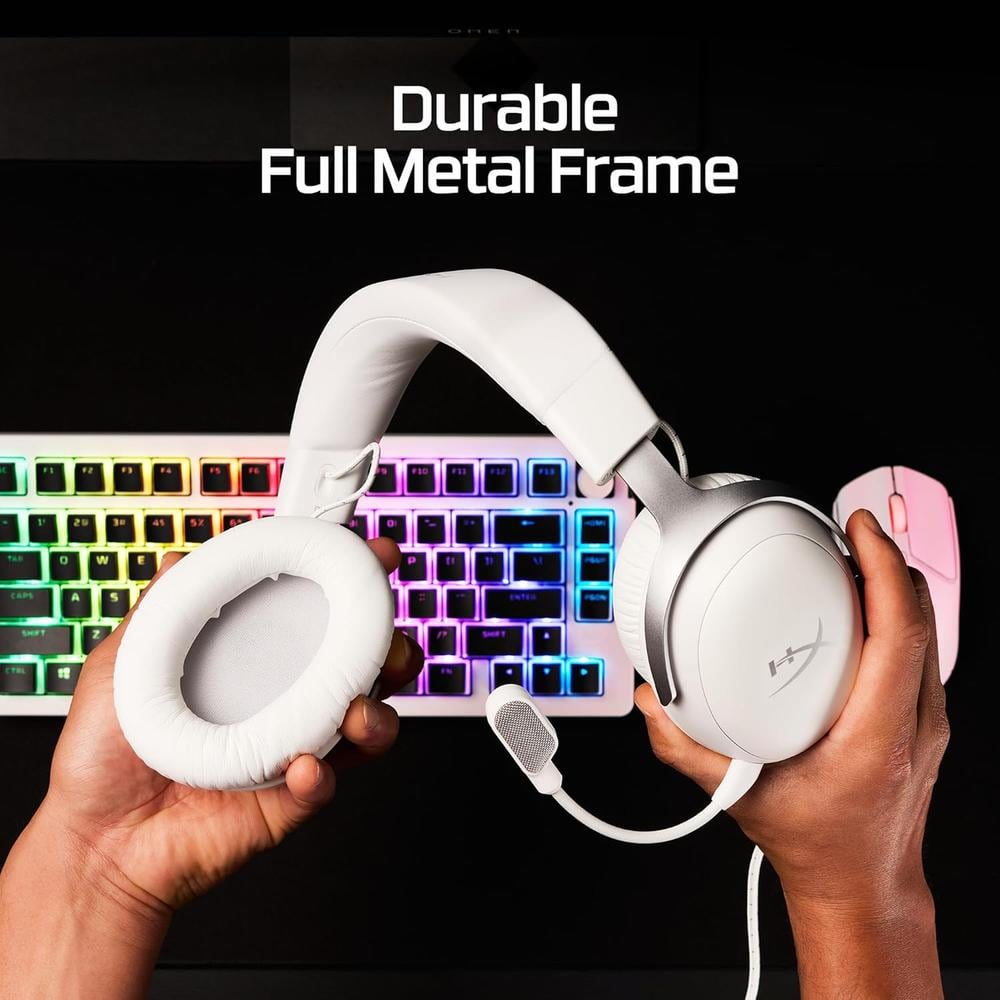 AUDÍFONOS ALÁMBRICOS HYPERX CLOUD III | BLANCO - 5