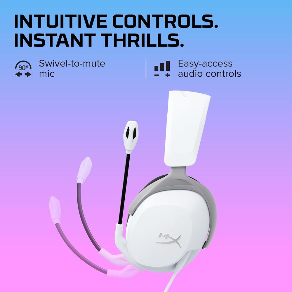 AUDÍFONOS ALÁMBRICOS HYPERX CLOUD STINGER 2 CORE | BLANCO - 4