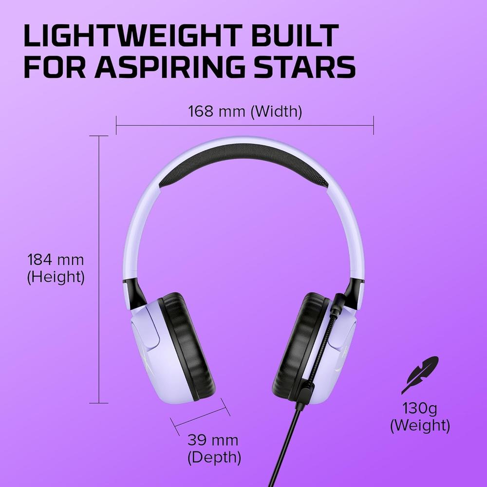AUDÍFONOS ALAMBRICO HYPERX CLOUD MINI | LAVANDA - 3