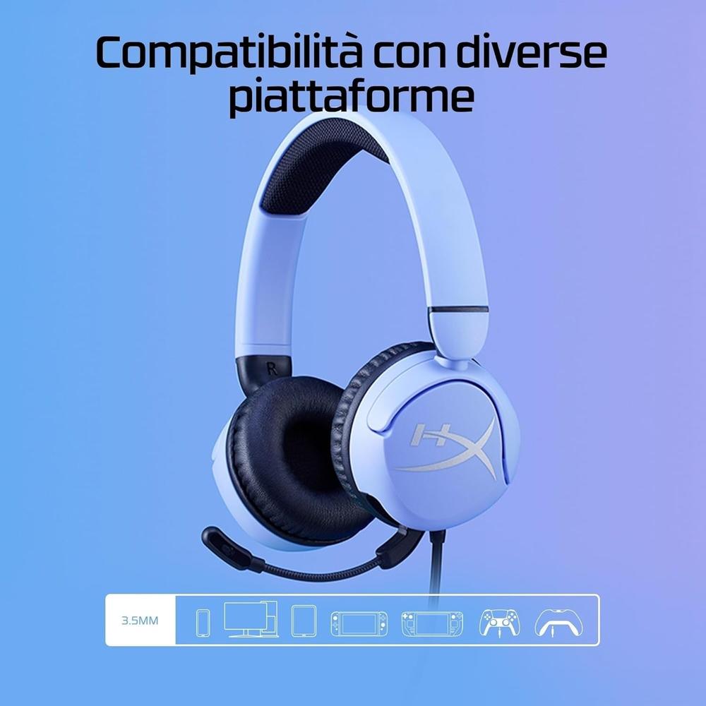 AUDÍFONOS ALAMBRICO HYPERX CLOUD MINI | LAVANDA - 5