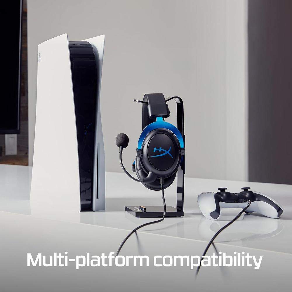 AUDÍFONOS ALÁMBRICOS HYPERX CLOUD | NEGRO/AZUL - 4
