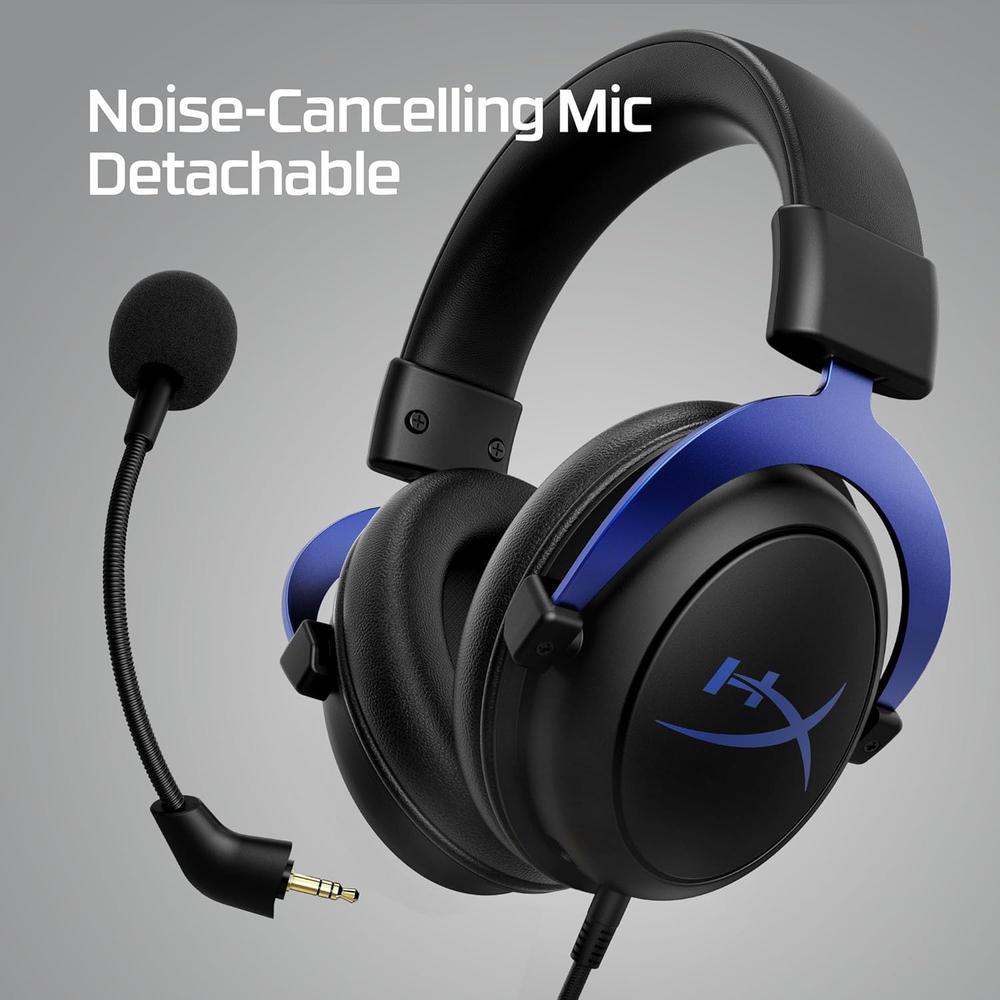 AUDÍFONOS ALÁMBRICOS HYPERX CLOUD | NEGRO/AZUL - 5