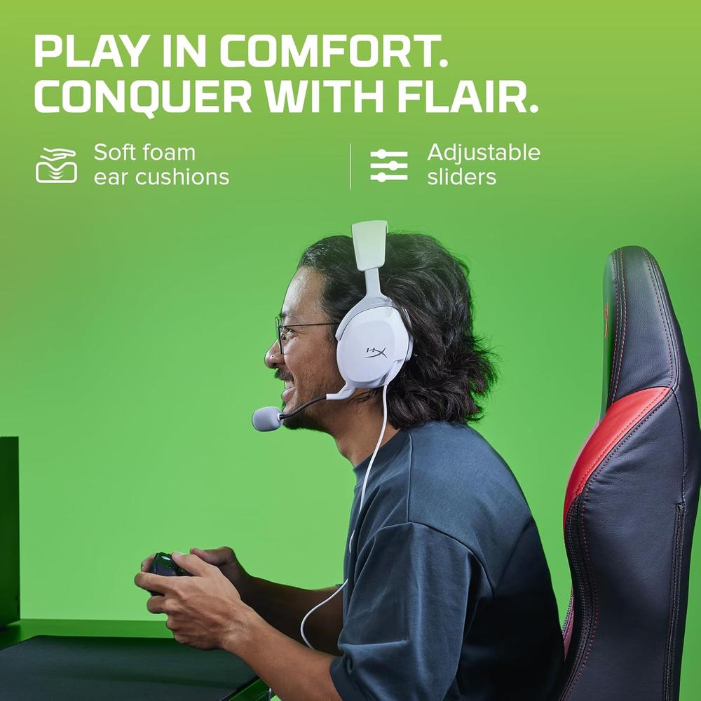 AUDÍFONOS ALÁMBRICOS HYPERX CLOUDX STINGER 2 CORE | BLANCO - 5