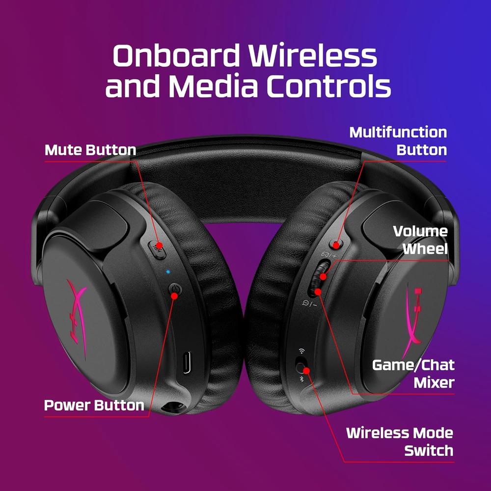 AUDÍFONOS INALÁMBRICOS HYPERX CLOUDX FLIGHT 2 | NEGRO - 4