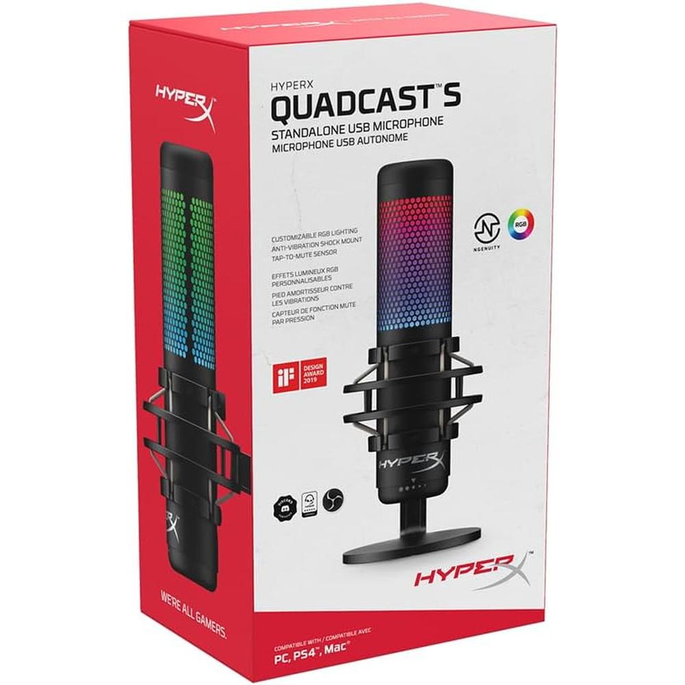MICRÓFONO HYPERX QUADCAST S USB | NEGRO - 6