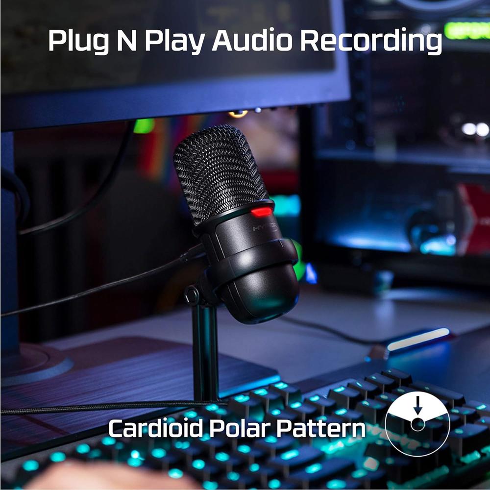 MICRÓFONO HYPERX SOLOCAST + CLOUD CORE 7.1 (SET) | NEGRO - 5