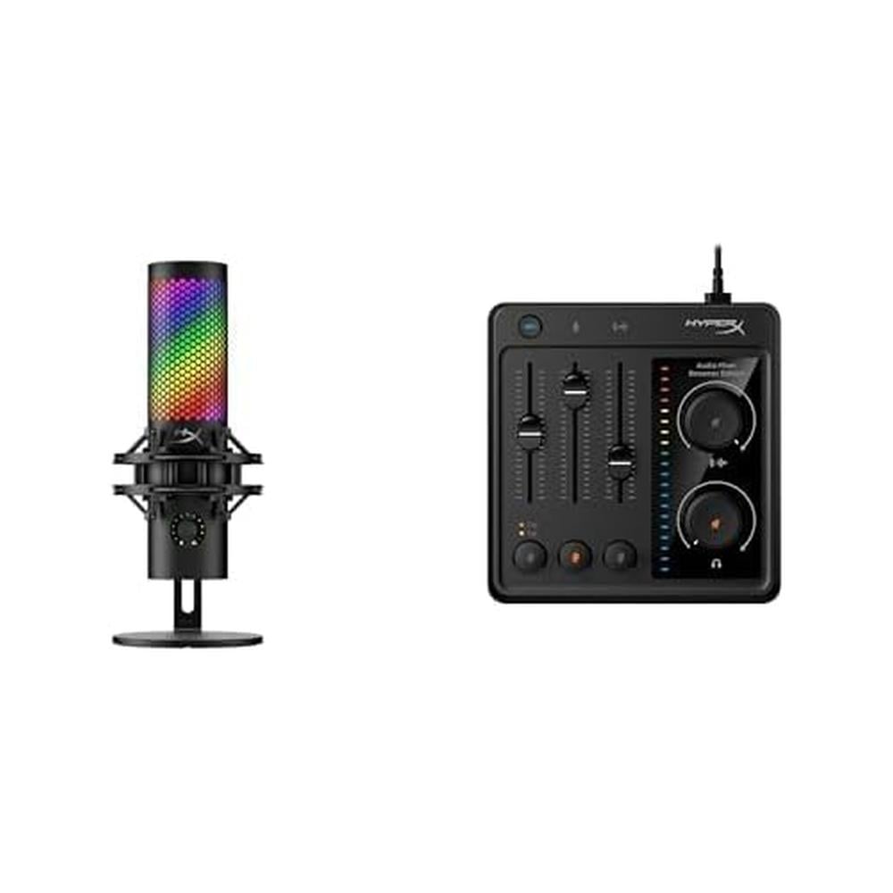 MICRÓFONO HYPERX QUADCAST 2 S + AUDIO MIXER (SET) | NEGRO - 1