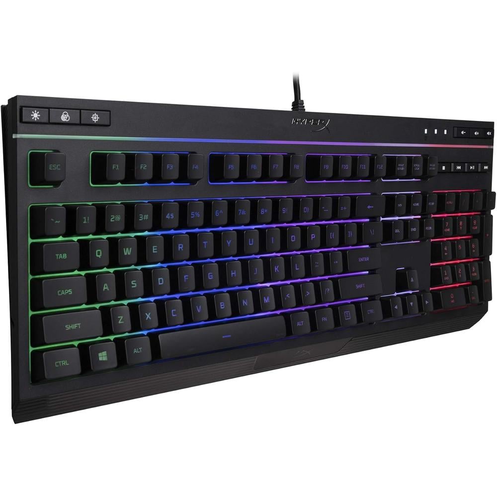 TECLADO HYPERX ALLOY CORE RGB + REPOSAMUÑECAS (SET) | NEGRO - 2
