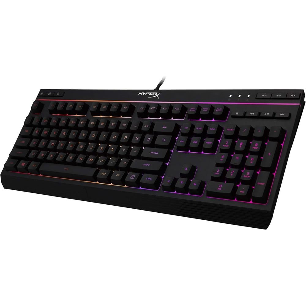TECLADO HYPERX ALLOY CORE RGB + REPOSAMUÑECAS (SET) | NEGRO - 3