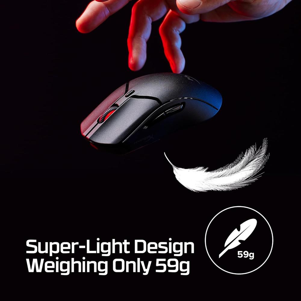 MOUSE INALÁMBRICO HYPERX PULSEFIRE HASTE 2 MINI COMPACT | NEGRO - 2