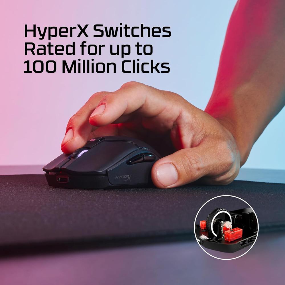 MOUSE INALÁMBRICO HYPERX PULSEFIRE HASTE 2 MINI COMPACT | NEGRO - 5
