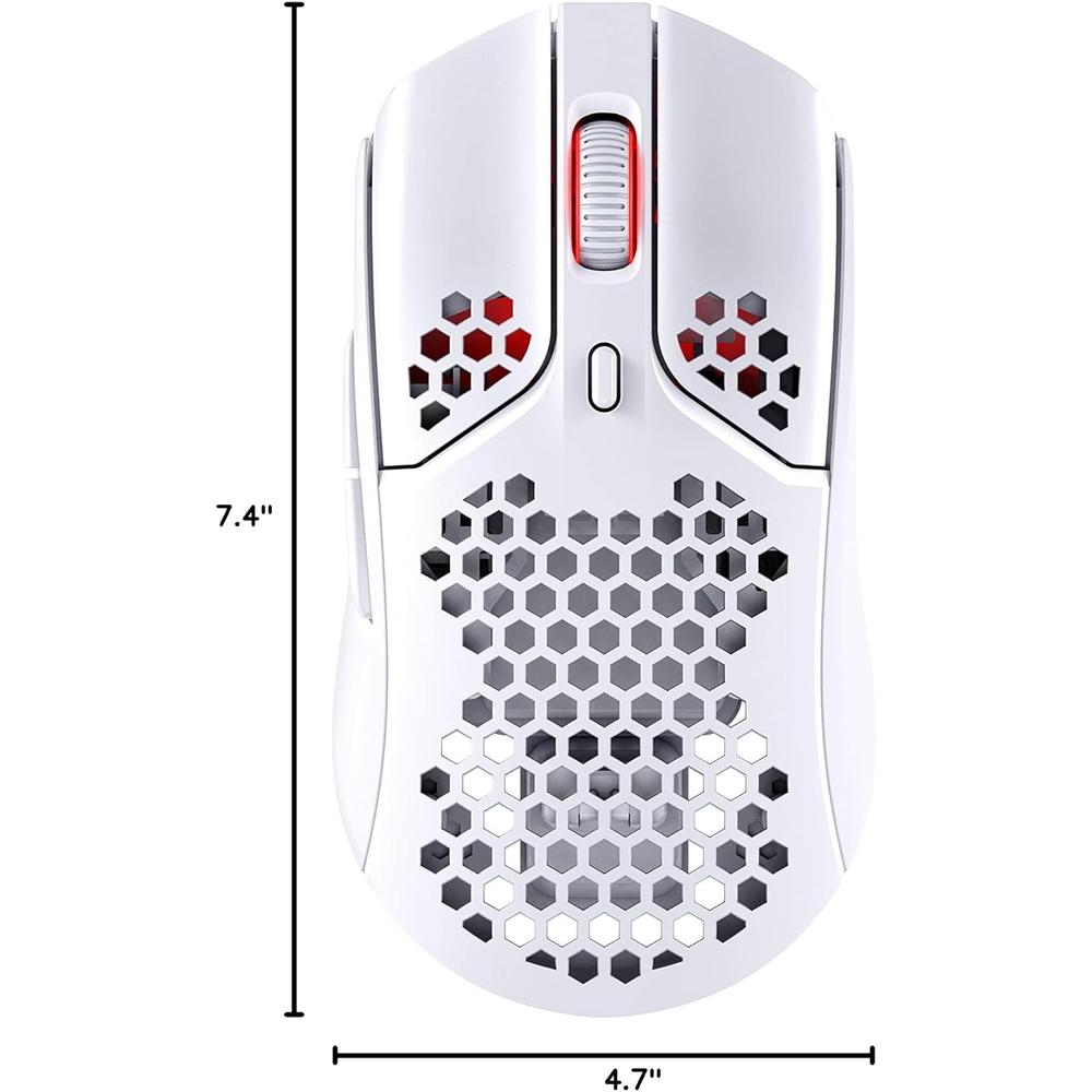 MOUSE INALÁMBRICO HYPERX PULSEFIRE HASTE 100H BATTERY | BLANCO - 6