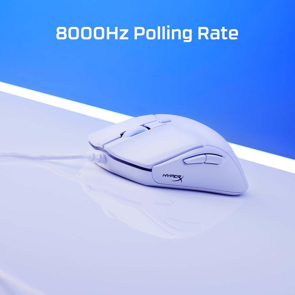MOUSE ALÁMBRICO HYPERX PULSEFIRE HASTE 2 8000HZ | BLANCO - 4