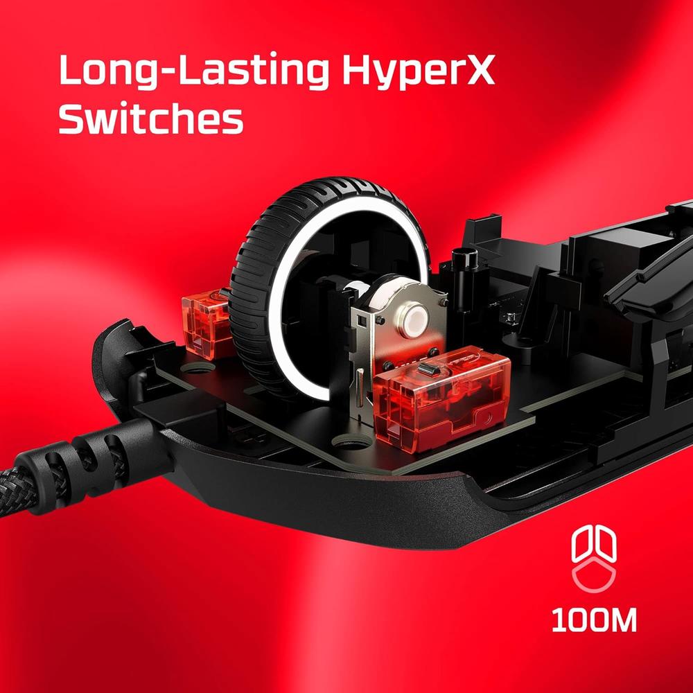 MOUSE ALÁMBRICO HYPERX PULSEFIRE HASTE 2 8000HZ | BLANCO - 6