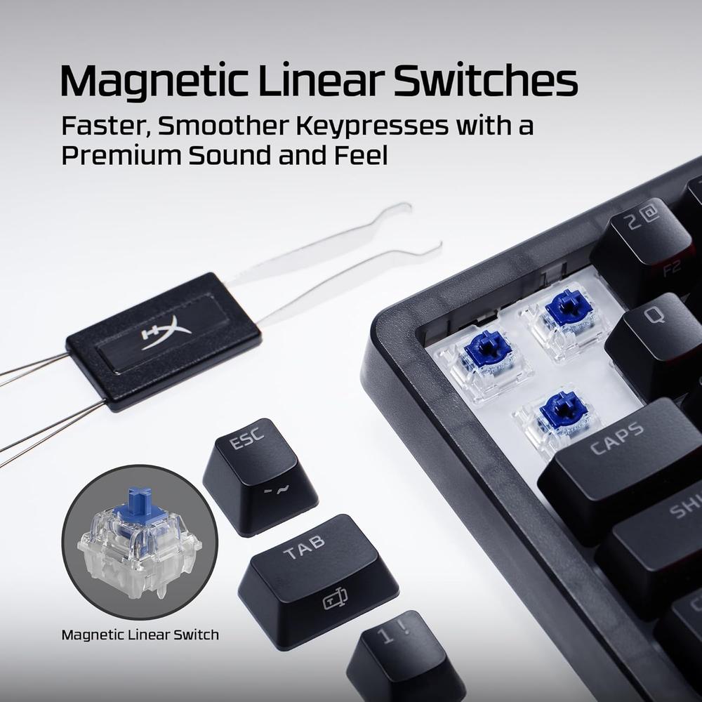 TECLADO ALÁMBRICO HYPERX ORIGINS 2 PRO 65 MAGNÉTICO | NEGRO - 2