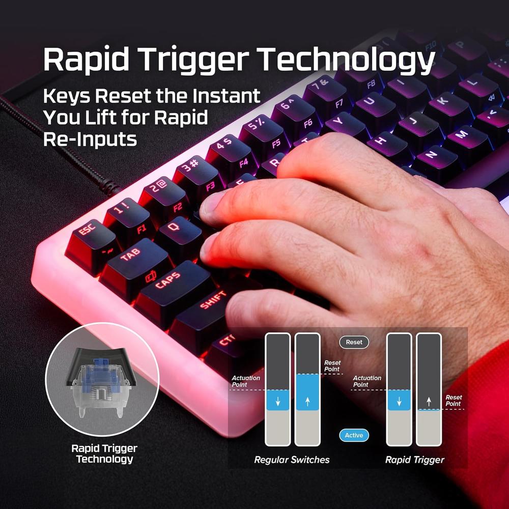 TECLADO ALÁMBRICO HYPERX ORIGINS 2 PRO 65 MAGNÉTICO | NEGRO - 3