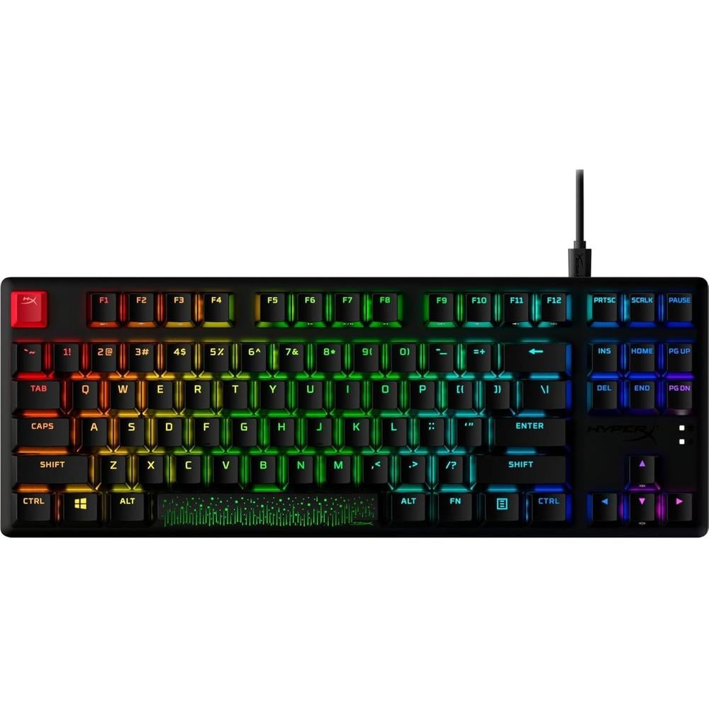 TECLADO ALÁMBRICO HYPERX ALLOY ORIGINS CORE SWITCH RED | NEGRO - 4