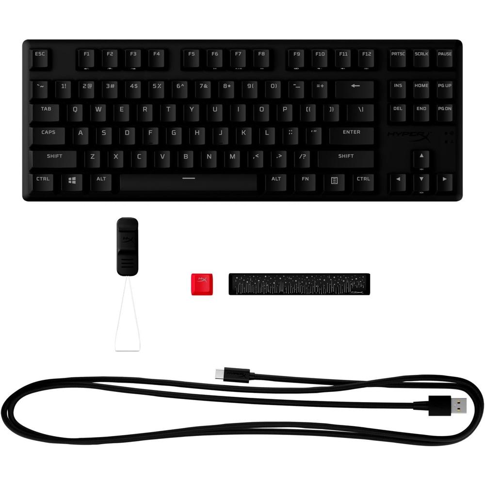 TECLADO ALÁMBRICO HYPERX ALLOY ORIGINS CORE SWITCH RED | NEGRO - 5