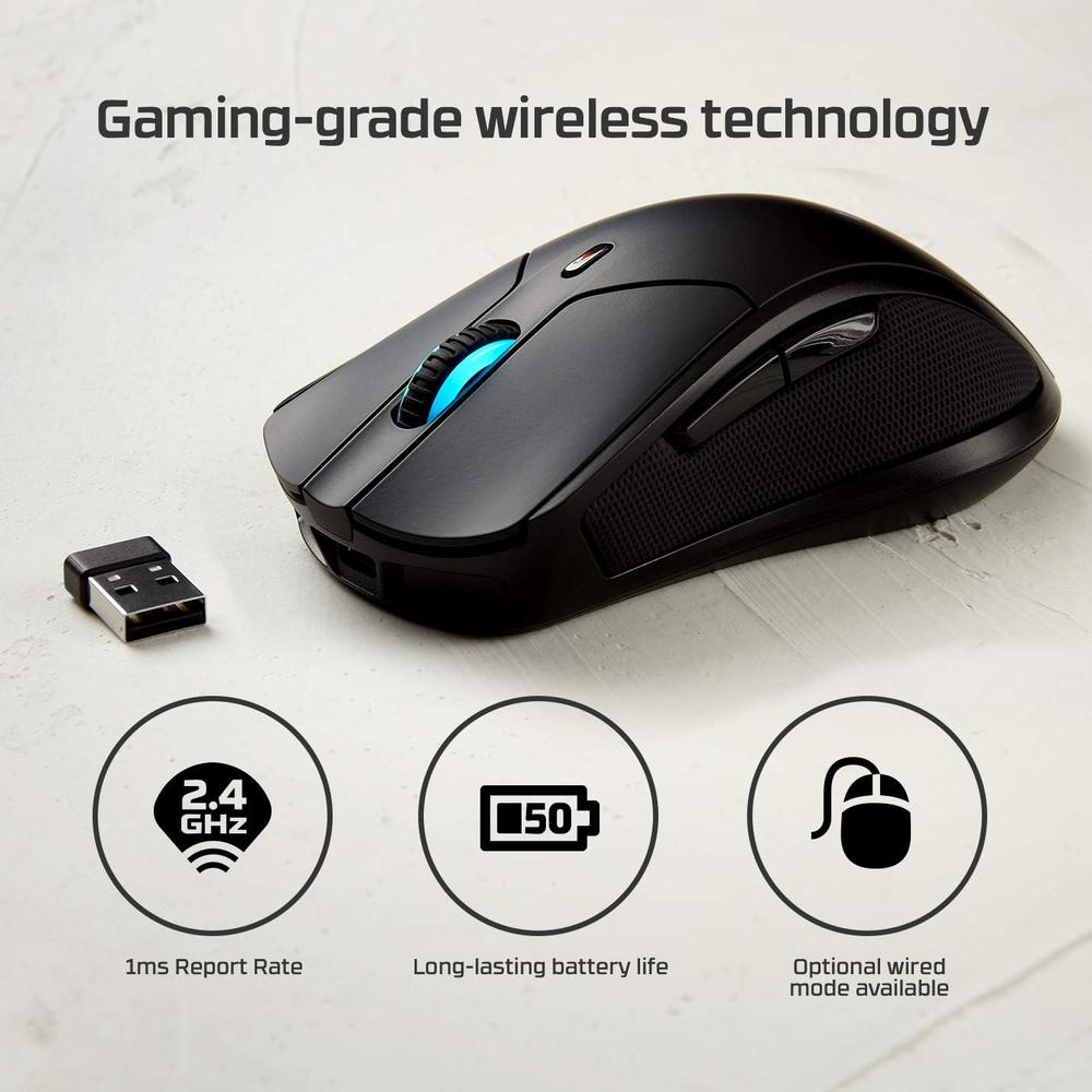 MOUSE INALÁMBRICO HYPERX PULSEFIRE DART RGB | NEGRO - 2