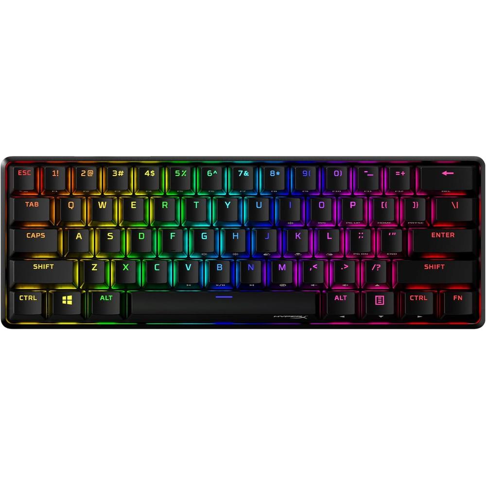 TECLADO ALÁMBRICO HYPERX ALLOY ORIGINS 60 SWITCH AQUA | NEGRO - 1