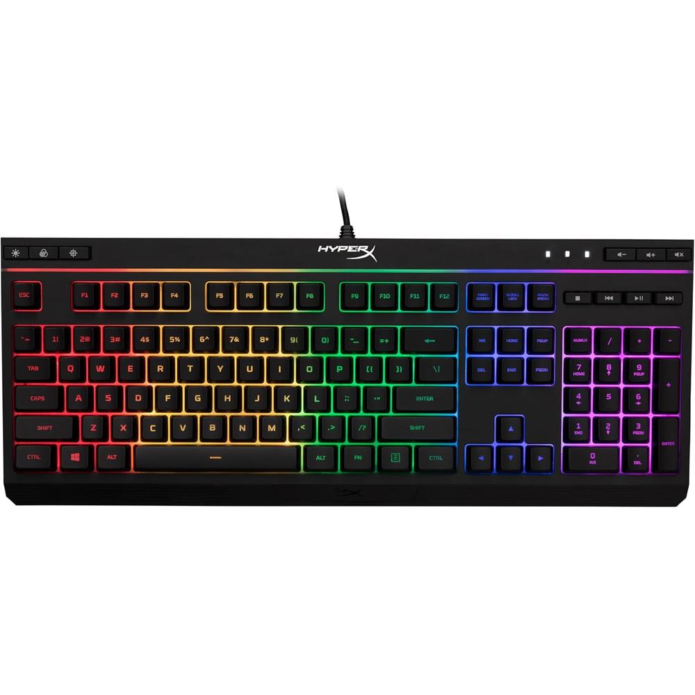 TECLADO ALÁMBRICO HYPERX ALLOY CORE RGB MEMBRANE SPILL RESISTANT | NEGRO - 1