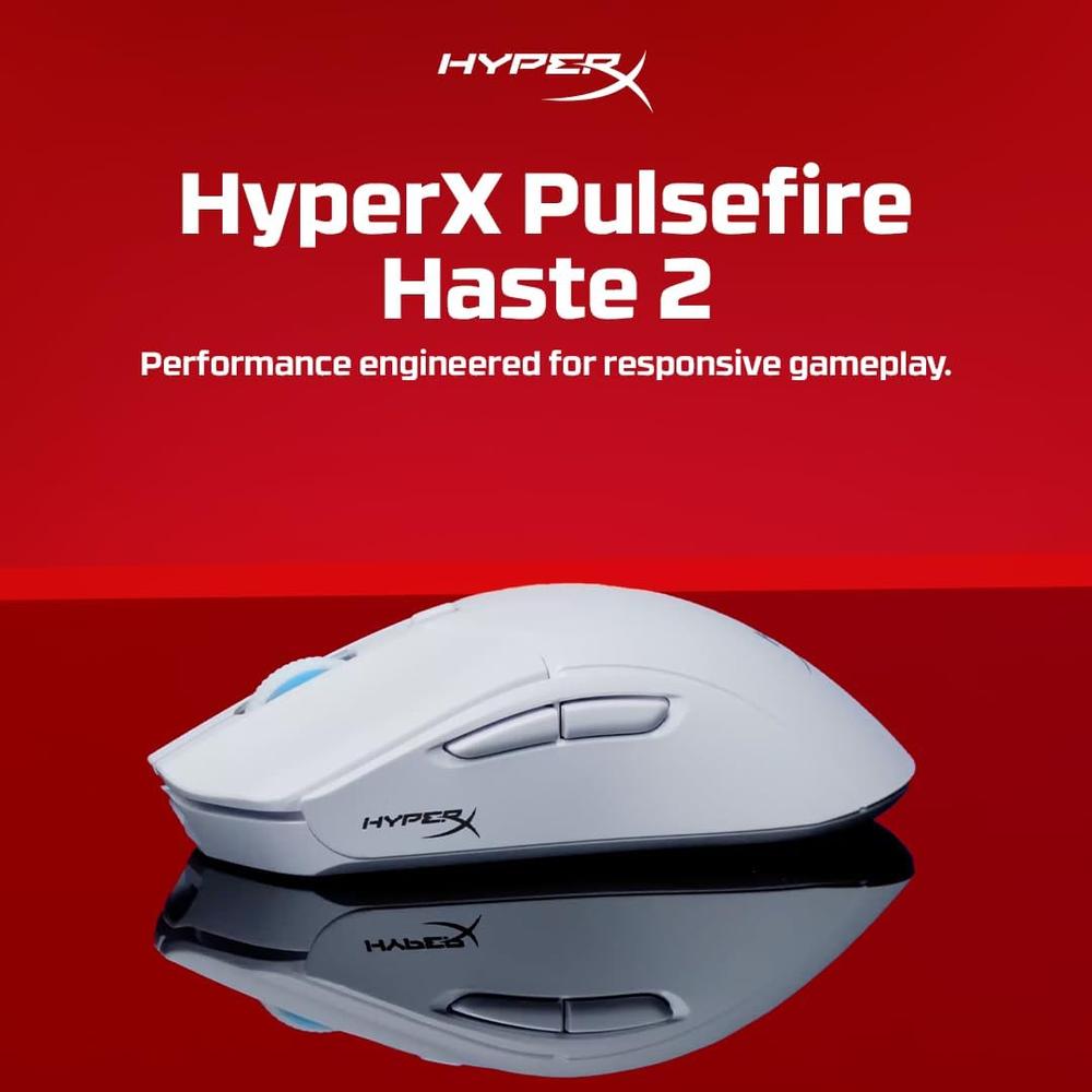 MOUSE INALÁMBRICO HYPERX PULSEFIRE HASTE 2 DUAL 100H | BLANCO - 2