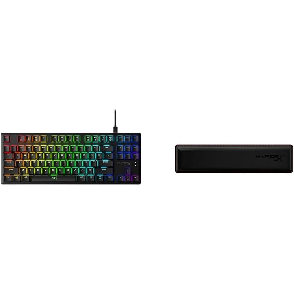 TECLADO ALAMBRICO HYPERX ALLOY ORIGINS CORE + REPOSAMUÑECAS - SET 2PZS | NEGRO - 1
