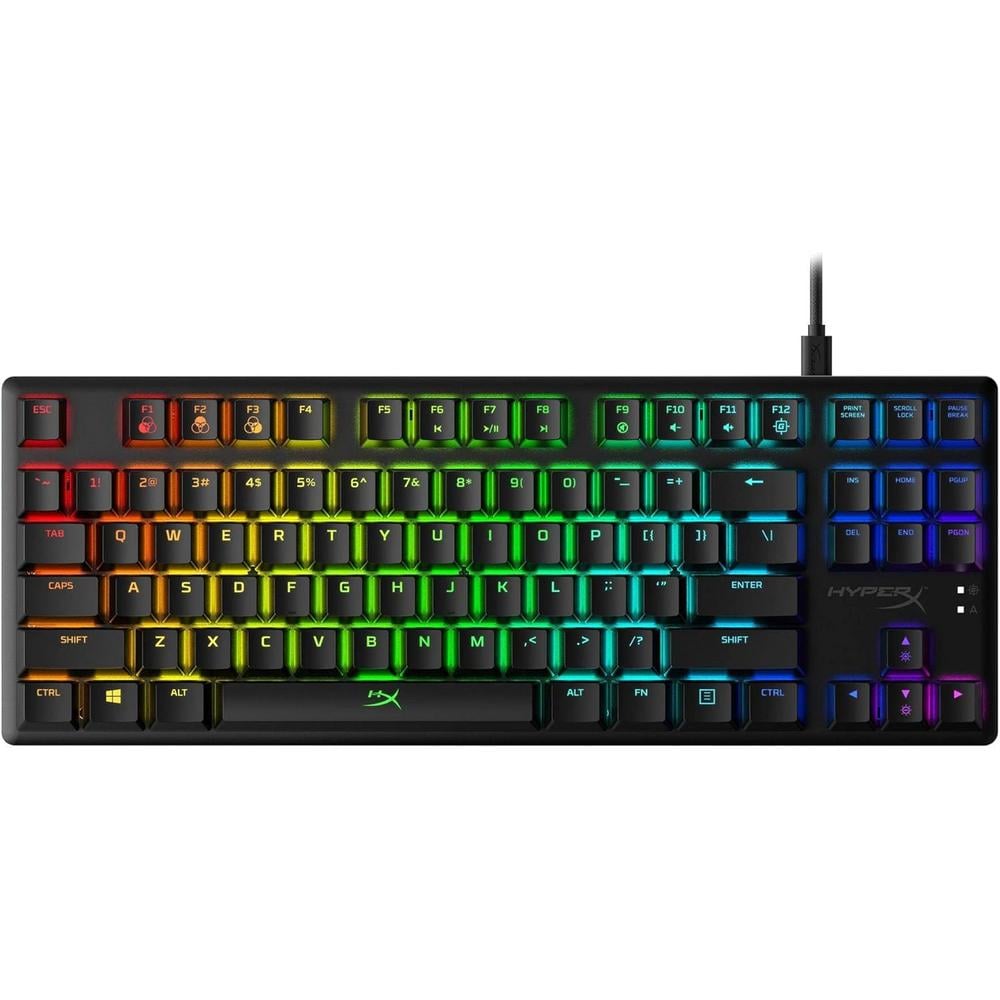 TECLADO ALAMBRICO HYPERX ALLOY ORIGINS CORE + REPOSAMUÑECAS - SET 2PZS | NEGRO - 2