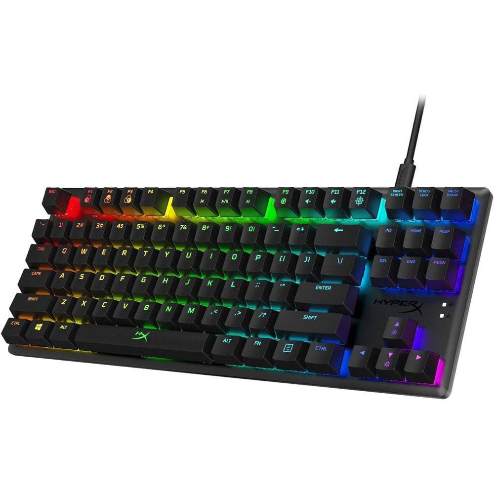 TECLADO ALAMBRICO HYPERX ALLOY ORIGINS CORE + REPOSAMUÑECAS - SET 2PZS | NEGRO - 4
